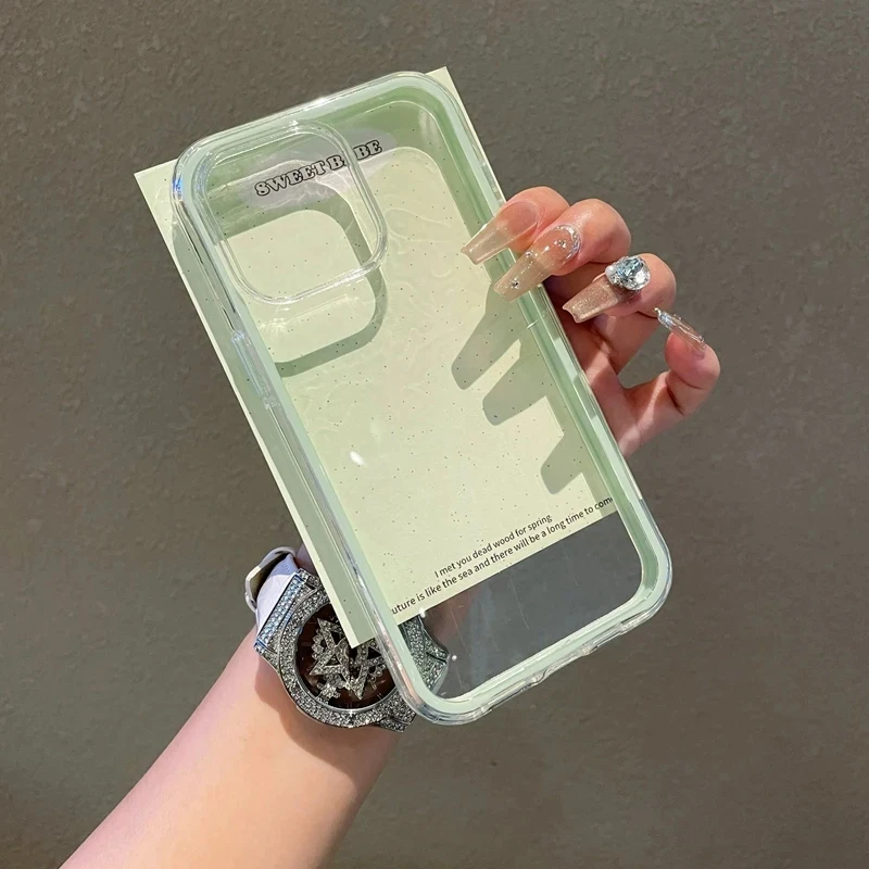 Luxury Transparent Candy Phone Case - Clear Shockproof Bumper Cover