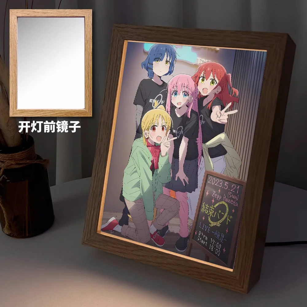 

Anime BOCCHI THE ROCK! Gotoh Hitori Yamada Ryo Lamp Ornaments Desk Light Action Figure Wooden Kids Toys 6546 Brinquedos Gift