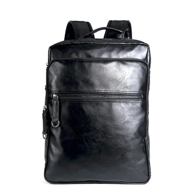 

Unisex Business Waterproof Backpacks Travel Bag Thick Leather Men Women Daypack Fashion Rucksack teenage Boy Girl School Bookbag