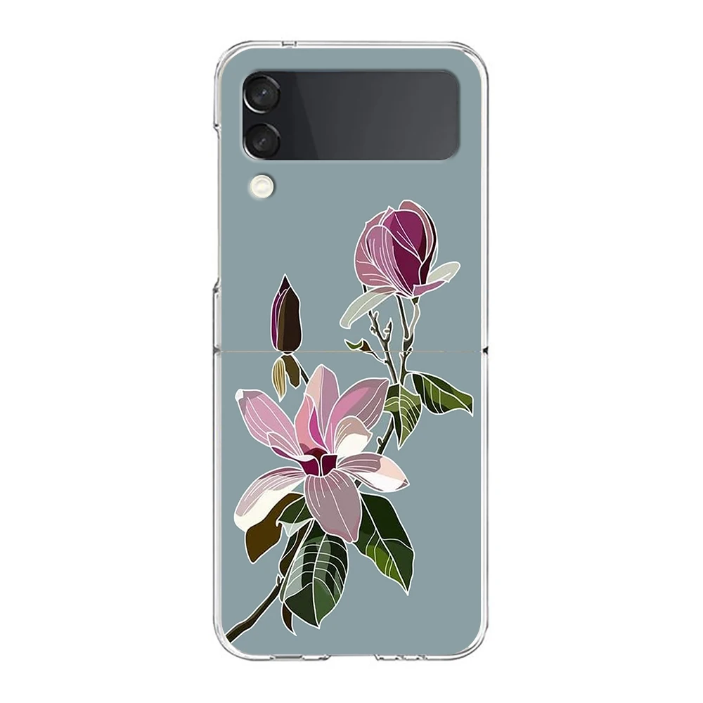 Artistic Flower Design Shockproof Dustproof Hard Folding Phone Case