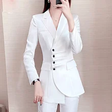

2022 New Suit Coat Women's Black High-level Sense Top Design Business Long Sleeve Tracksuit Sweat Women Matching Sets Juicy