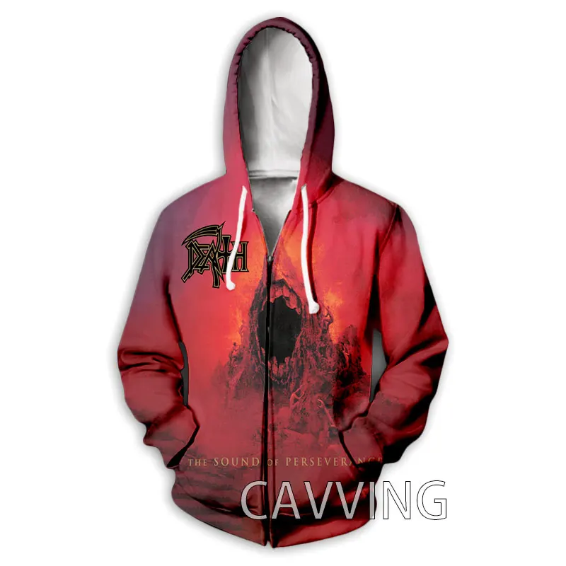 NewFashion3DPrintDeathRockBandZipperHoodiesZipUpHooded