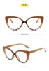 New Design Comfortable Spliced Colors Cat Eye Shape Anti Blue Light Blocking Computer Optical TR90 Frame Glasses Eyewear 3