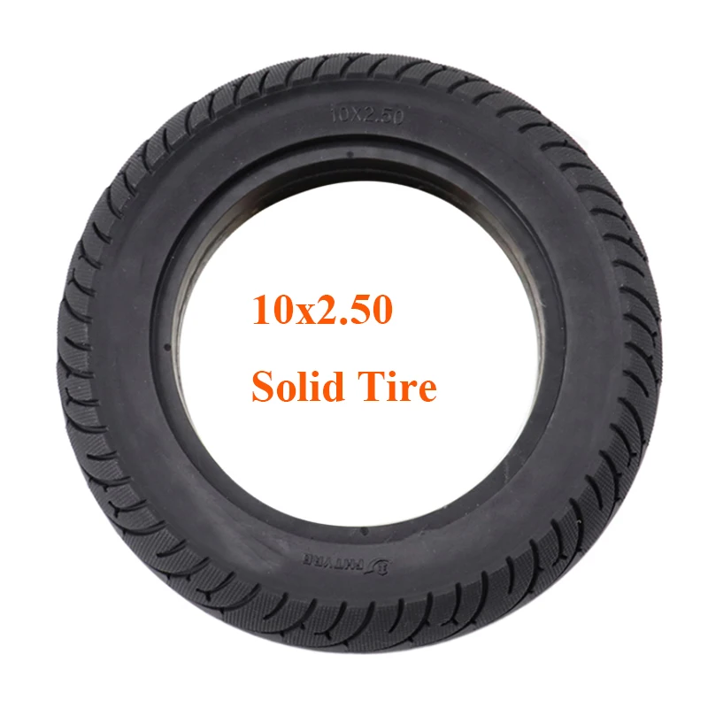 

Electric Scooter 10 Inch 10x2.50 Solid Tire Synthetic Rubber Non-inflatable Explosion-proof Tyre Accessories
