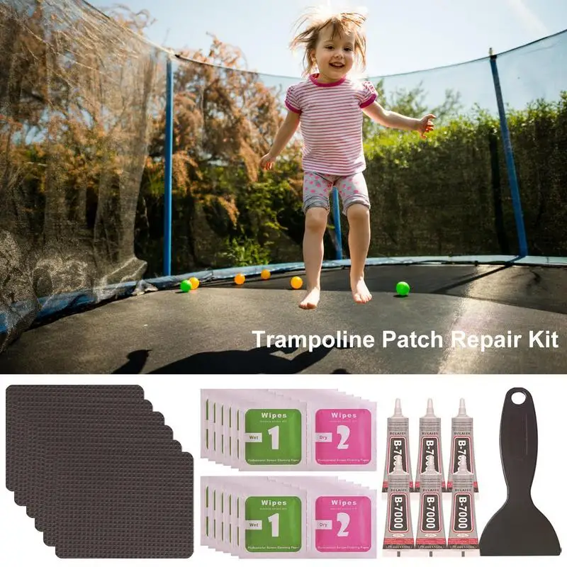  Trampoline Patch Repair Kit, Ectangular Glue on