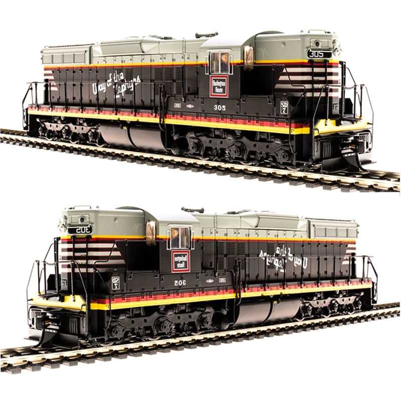 Train Model 1:87 HO Scale Internal Combustion Engine Adjustment SD7 5784 Black and Gray Electric Toy Train