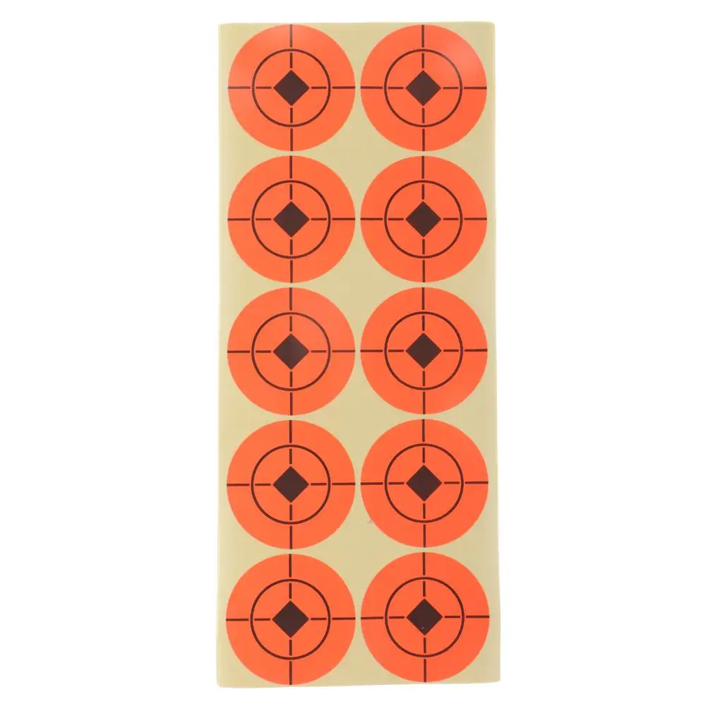 

250 Pieces of Paper Target Fluorescent Orange Target Stickers