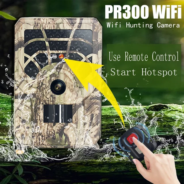 PR300 WIFI 1080P 24MP Trail Camera Hunting Camera with 0.2s Trigger Time, 850nm Infrared Flash Technology Hunting Scouting Cam 2