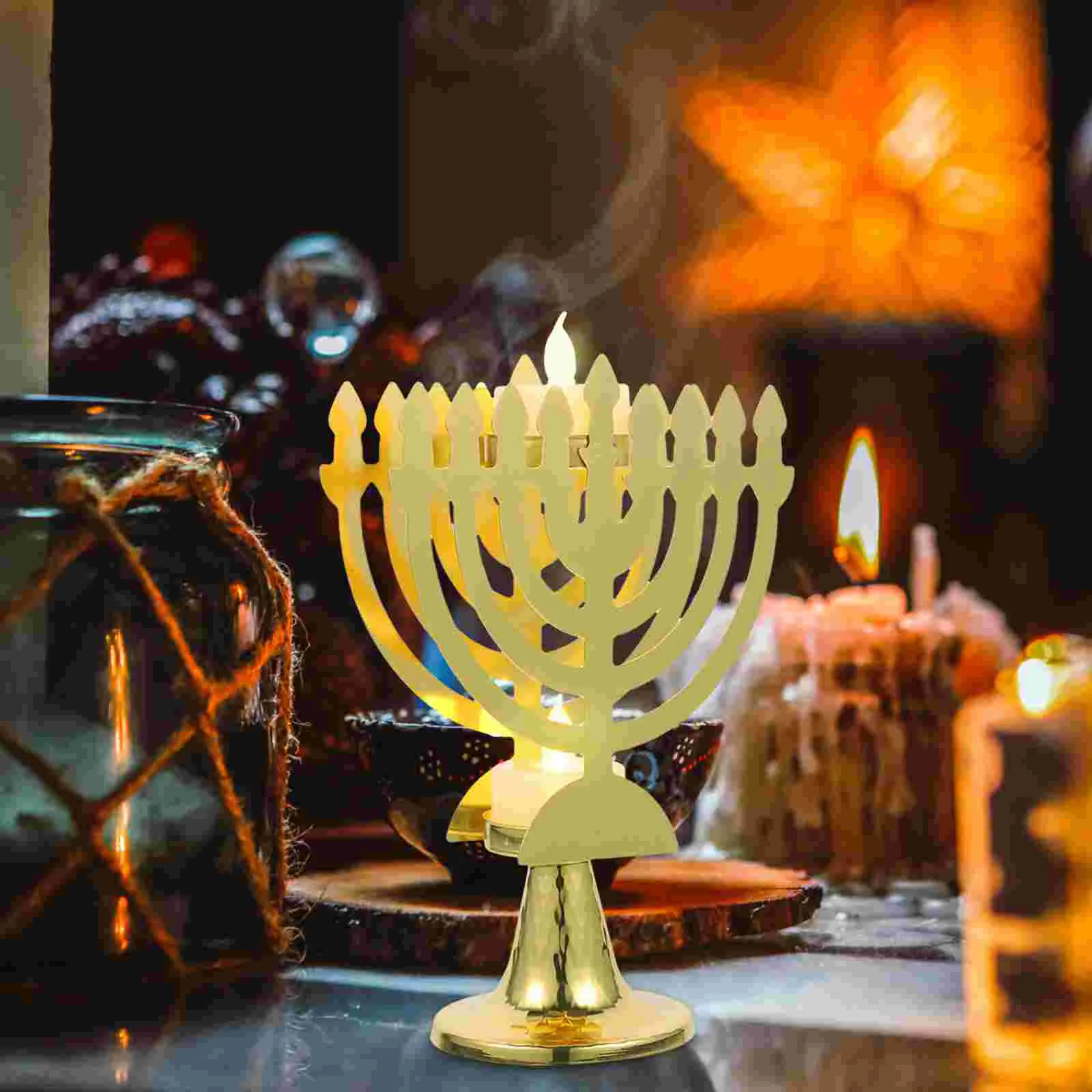 

LED Electric Hanukkah Menorah Decorative LED Candle Light Flameless Candle Light