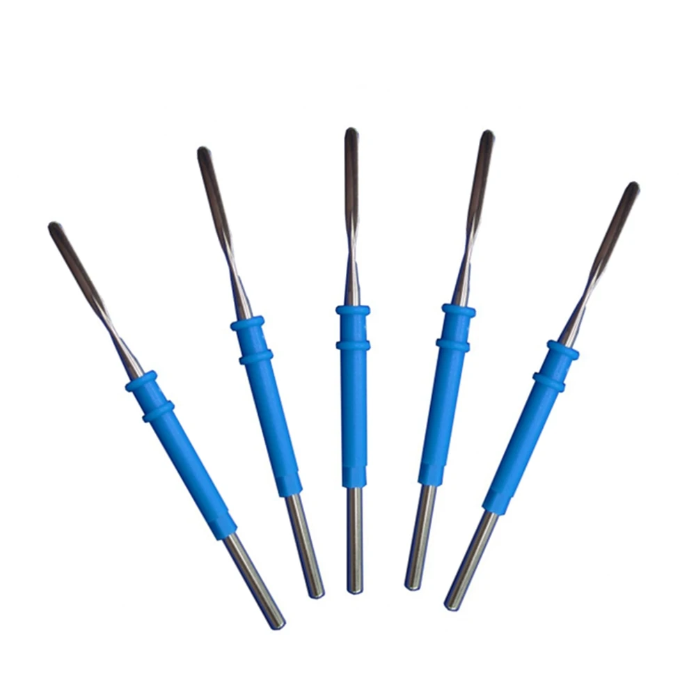 

LD-00301 10pcs wholesale ESU cautery pencil Electrosurgical blade electrode 70mm*2.36mm Electrocoagulator Electrocautery