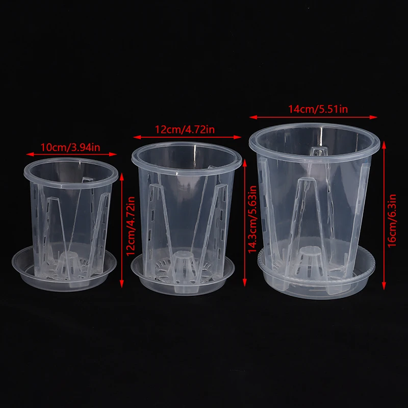 1Pcs Root Control Transparent Flower Pot For Phalaenopsis Orchid Cattleya Planting With Stomata Flower Pot Home Decor