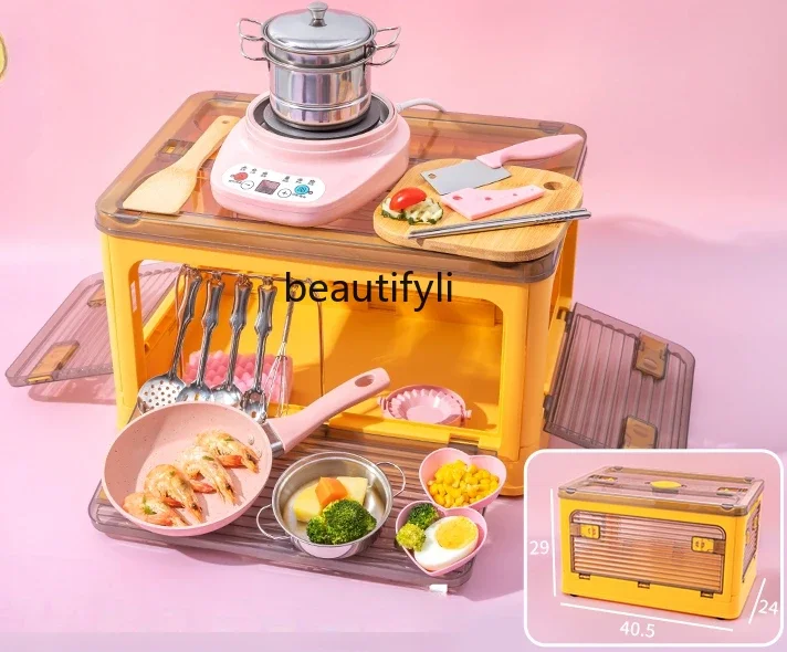 Mini Kitchenette Real Cooking Full Set of Toys Real Cooking Edible Girl Birthday Gift