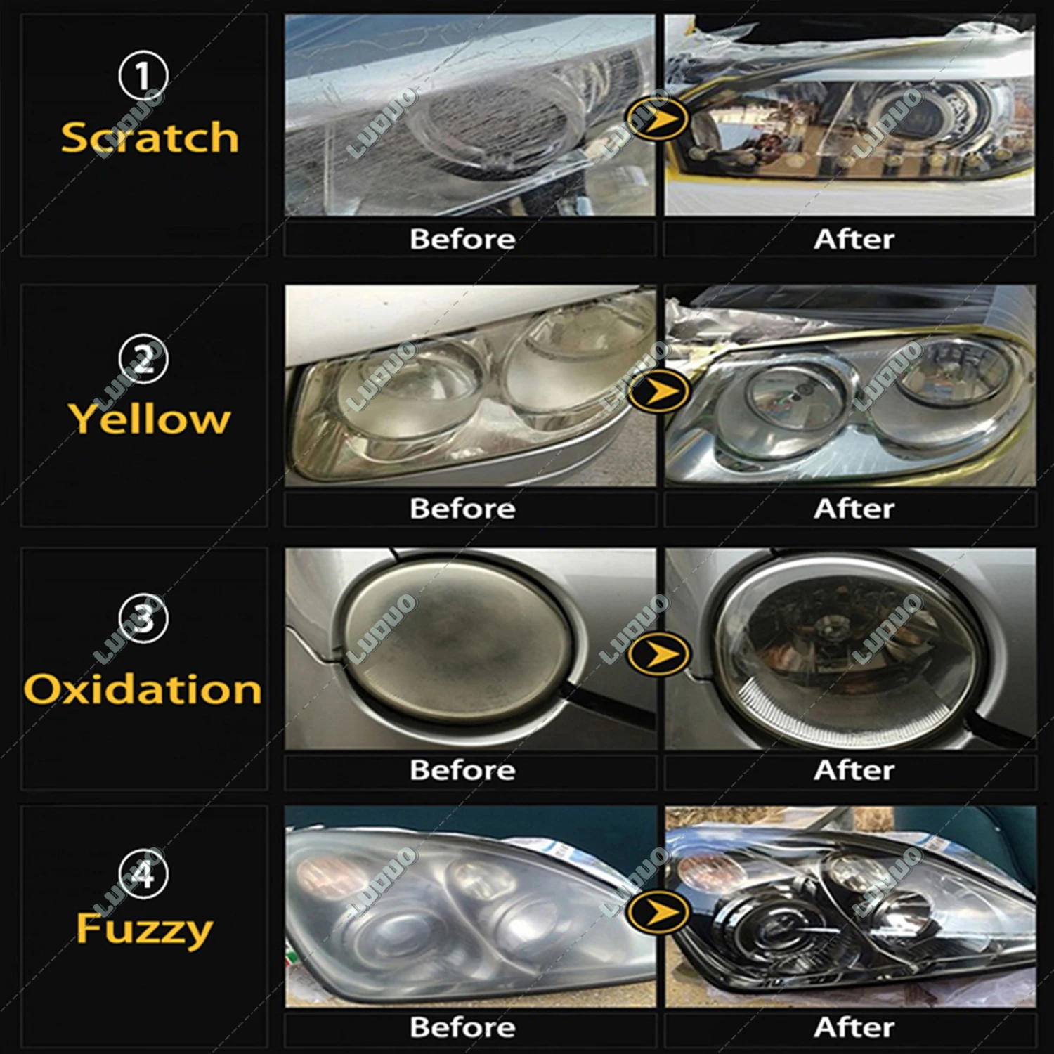Car Polishing Kit Headlamp Repair Kits Car Headlight Restoration Cleaning Paste Refurbish Paint Care Lens Polish Polisher car polishing kit