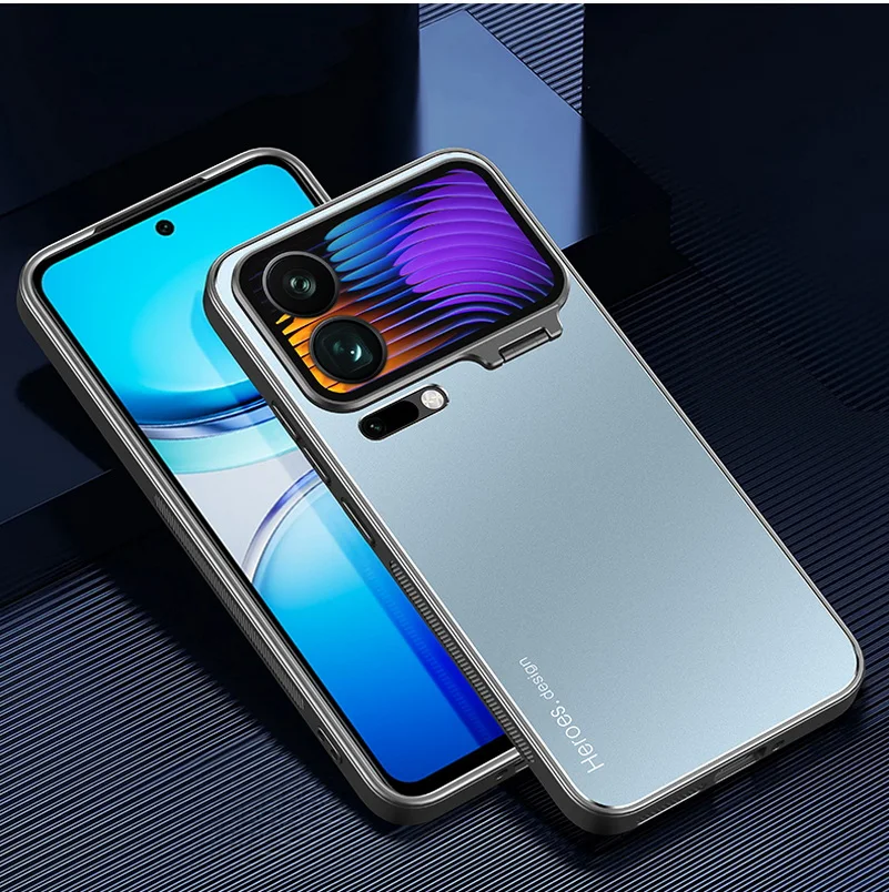 Enhanced Metal Back Plate with Camera Protection and Buckle Case Holder Cover