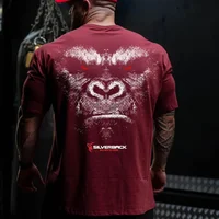 T-shirt décontracté SILVERBACK pour la gym et le fitness, en coton surdimensionné pour homme, vêtements de sport de luxe pour l'été, t-shirts amples à manches courtes 1