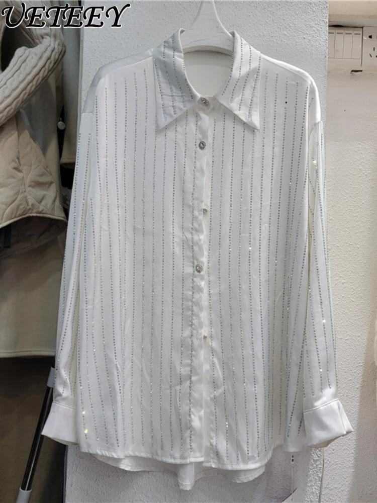 

Женская блузка с длинным рукавом и отложным воротником