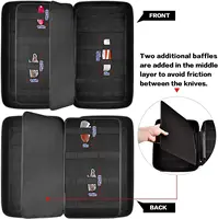 （CASE ONLY)Knife Display Case for 66+ Pocket Knives. Folding Holder, Butterfly Storage Organizer, Knives Roll Collection Pouch 2