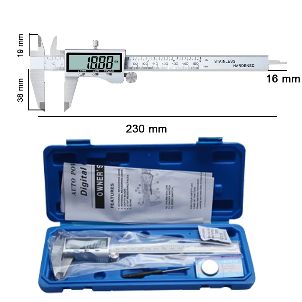 6 Inch Digital Vernier Caliper 0-150mm Stainless Steel/Plastic Electronic Gauge Ruler Carpenter for Engineer Measuring Tools images - 6