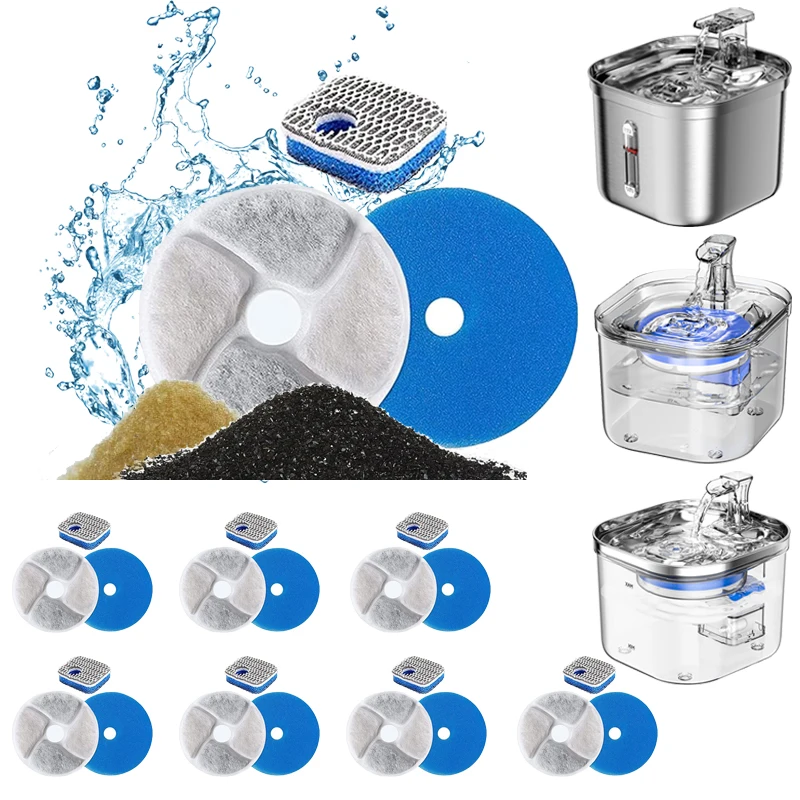 Enhanced Pet Water Fountain Filter – Efficient Cycle Filtration & Easy Cleaning