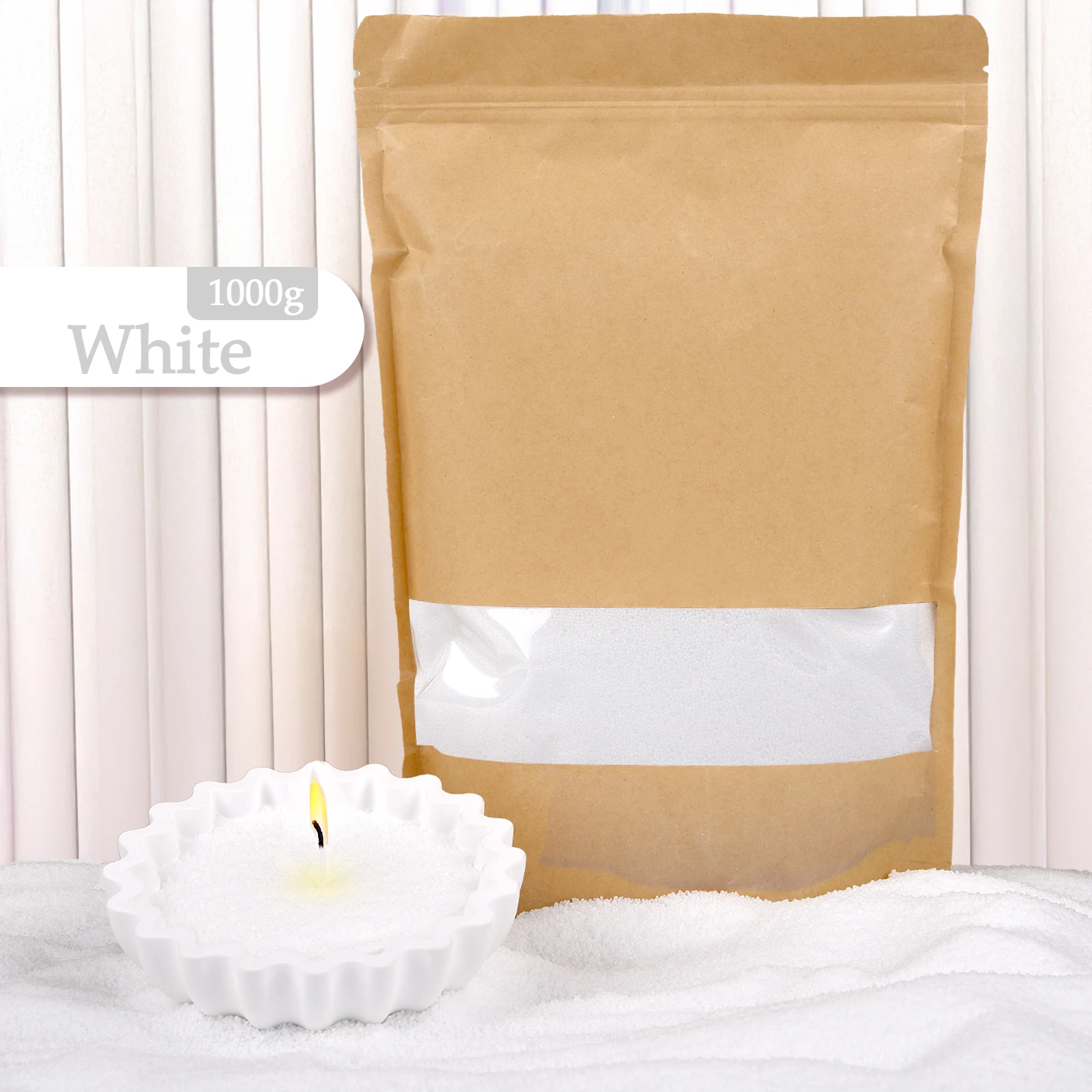 Candle Making Wax Sand Wax Ice Flower Wax DIY Scented Candle Making Supplies Snowflake Pearl Sand Painting Materials 500g-1kg