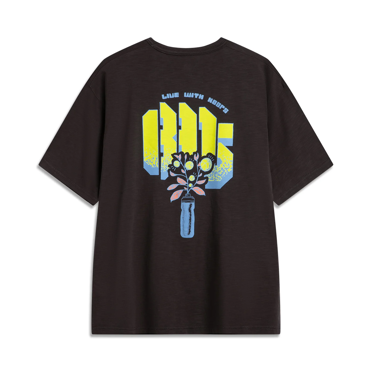 Li-Ning Men BADFIVE Basketball T-Shirt Cotton Loose Fit Street Style LiNing Fashionable Casual Short Sleeve Tee Tops AHSV023