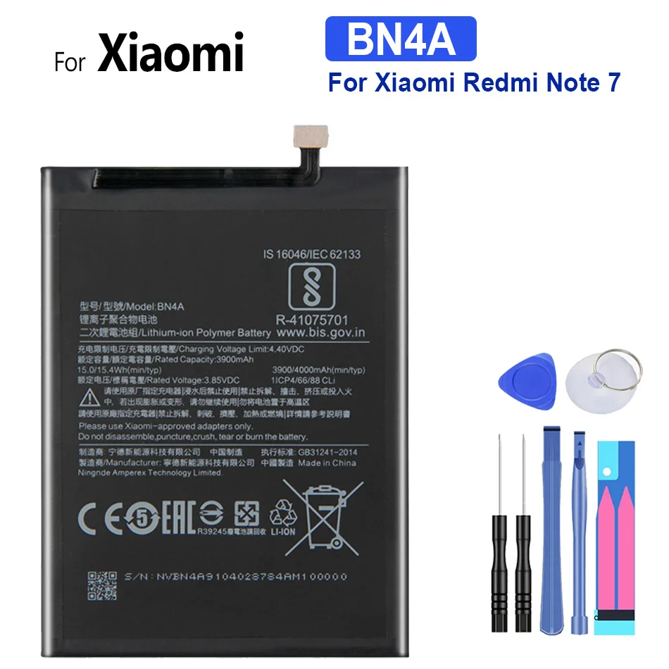 Batteria Per Cellulare Bn4A 3900Mah Per Batterie Ricaricabili Di Alta Qualità Xiaomi Redmi Note 7 Note7