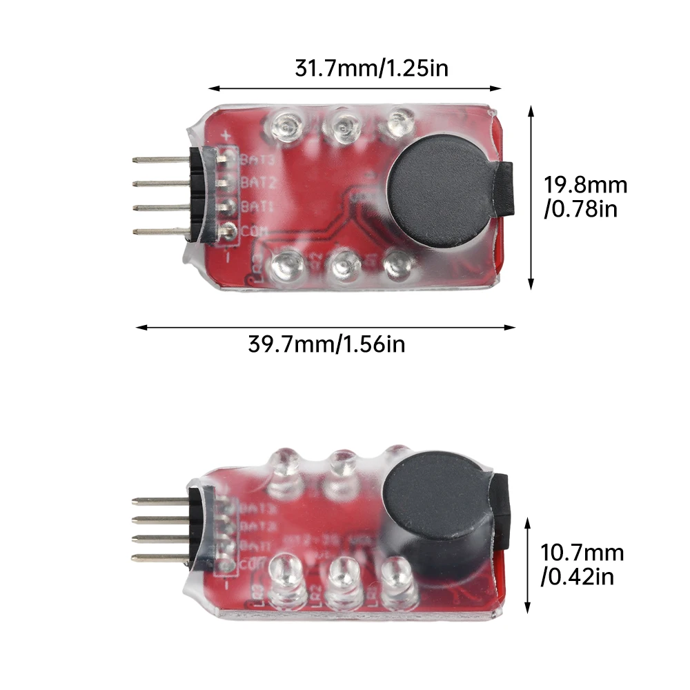 Alarme batterie lithium 2-3S basse tension BB sonnerie pour modélisme