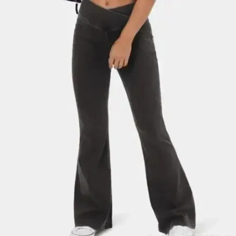 

2023 New Elastic Waist Women Jeans Fashion Autumn High Waisted Woman Denim Long Pant Office Lady Streetwear Trousers 30212