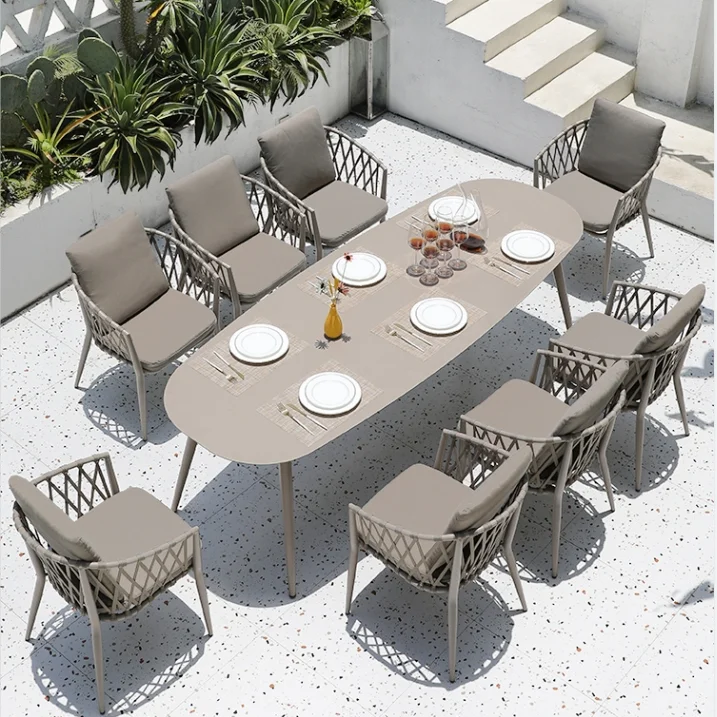 BFP Home Modern Table Chair Set Furniture Rattan Garden Chair Coffee Shop Garden Outdoor Patio Furniture Rattan