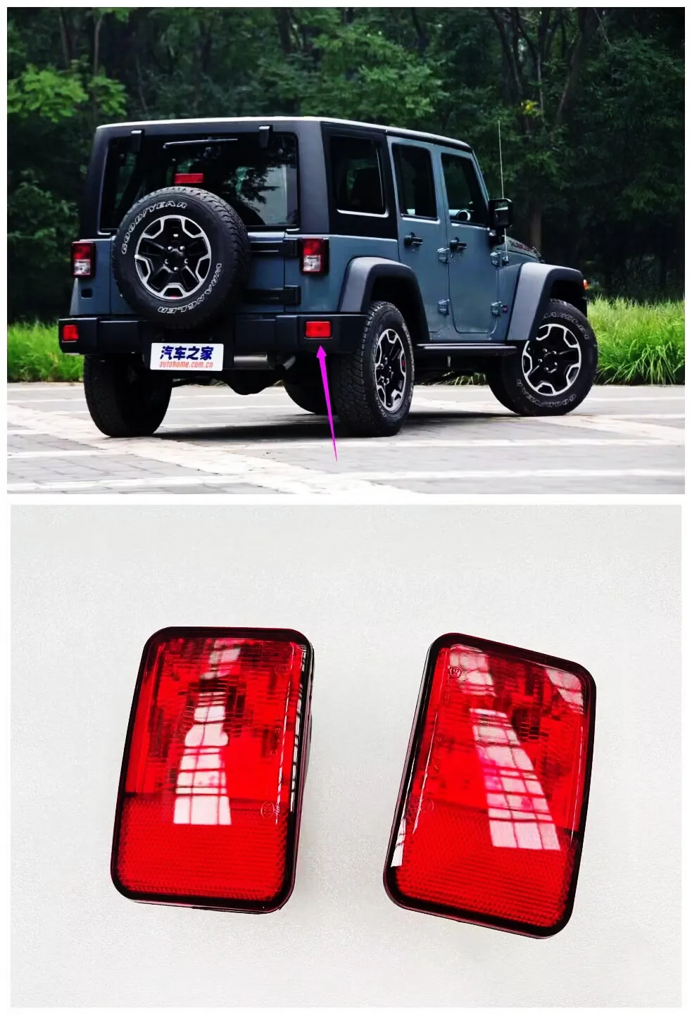 Rear Bumper Fog Light (Rear Fog Light), 55078104AC, 55078105AC