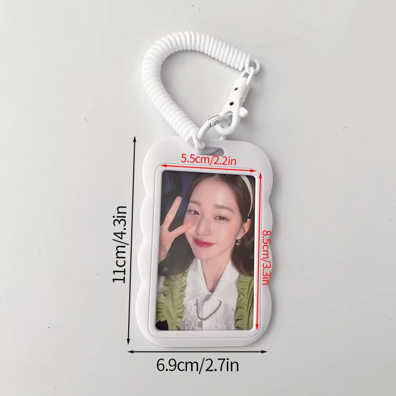 thumbnail image 1 of Soporte para tarjetas fotográficas Kpop, soporte para exhibición de fotos con llavero de amor, fundas protectoras para fotos de ídolos, funda protectora para tarjetas de identificación y crédito, 1 of 5