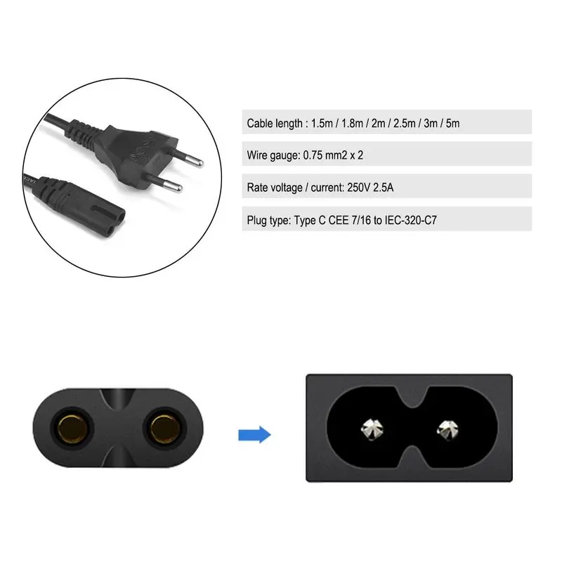 Adaptateur de câble d'extension d'alimentation pour Samsung