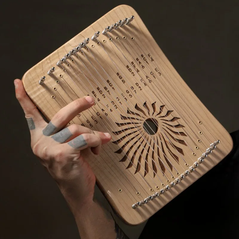 Wooden Finger-playing Harp 17 Keys Harp Professional Playing 31 Keys Small Harps Holiday Gift Musical Stringed Instruments