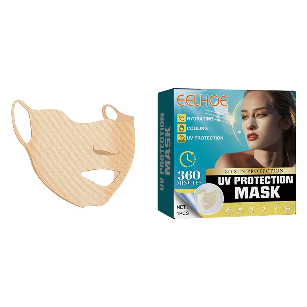 Full Face Sun Protection Mask Waterproof Breathable Running Sports Mask Adjustable Anti Ultraviolet for Outdoor Activities