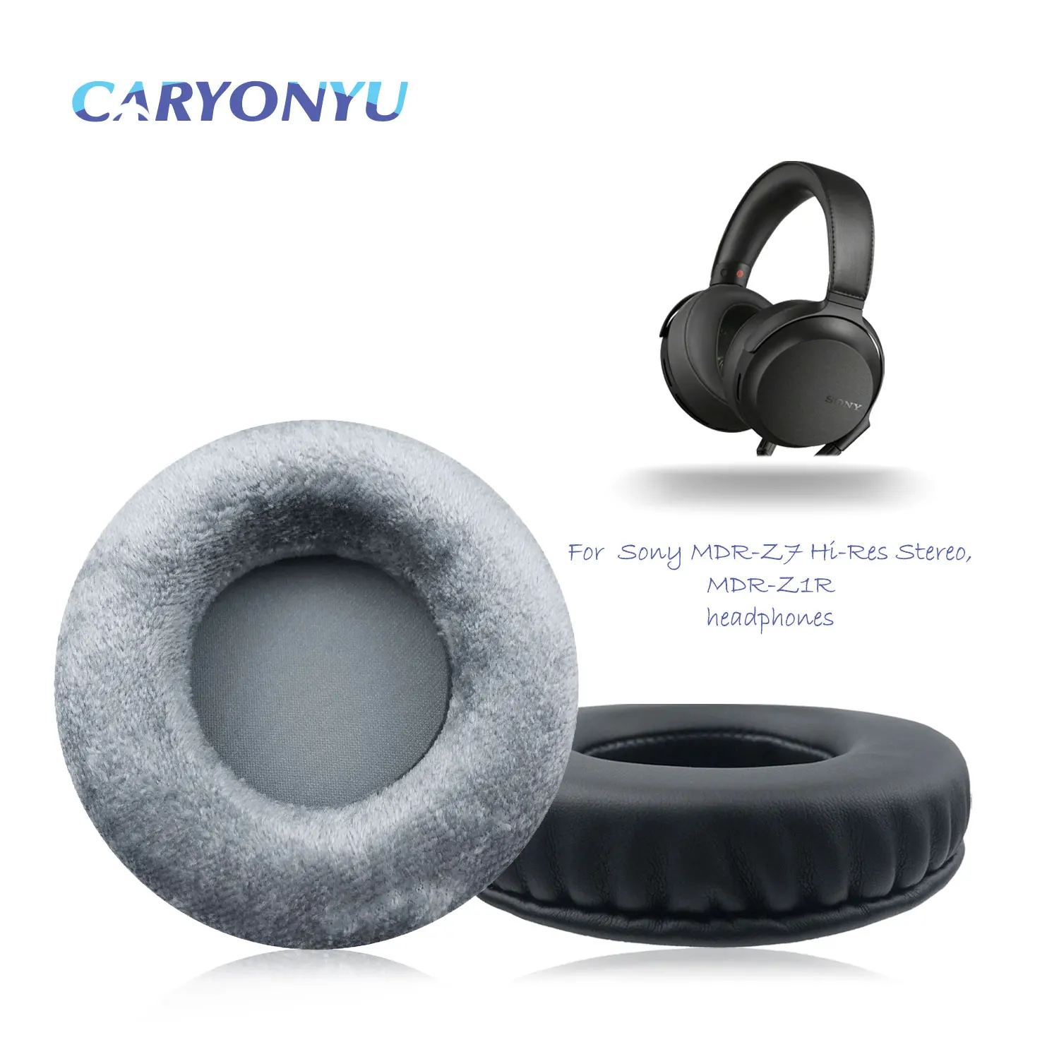 CARYONYU  MDR-Z7 교체용 이어패드, 고해상도 스테레오, MDR-Z1R 헤드폰, 두꺼운 메모리 폼 쿠션