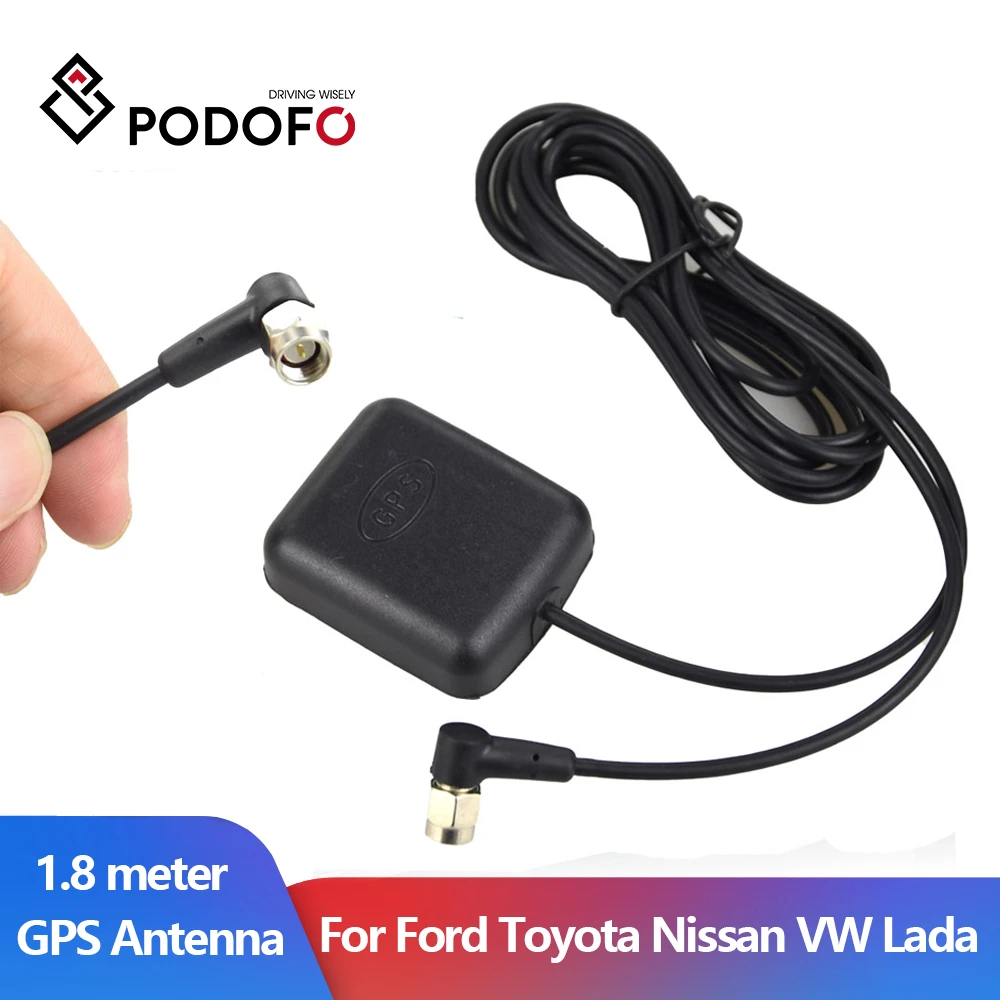 Podofo antena GPS coche, Radio 1,8 metros, para Ford, Toyota, Nissan, Skoda, Caddy, Hyundai, Renault, Chevrolet, Audi, Lada|Antena y receptor GPS| - AliExpress