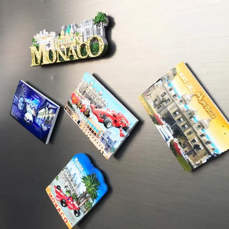 Refrigerator Decor Monaco Creative Tourism Souvenir Resin UV Magnet