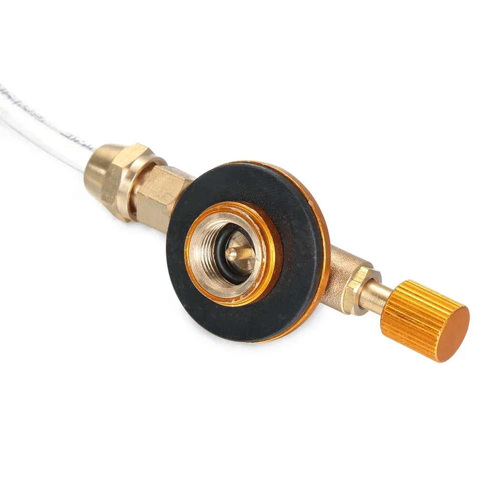 Outdoor Camping Gas Stove Propane Refill Adapter Burner LPG Flat Cylinder tank Coupler Container Adapter Save Durable Metal Tube