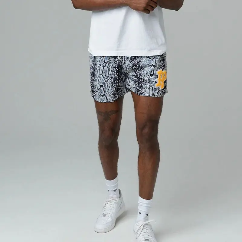 Fashion Animal Pattern Loose Shorts 2024 Men's Casual Mesh Quick-Drying Trendy Fitness Sports Breathable Shorts