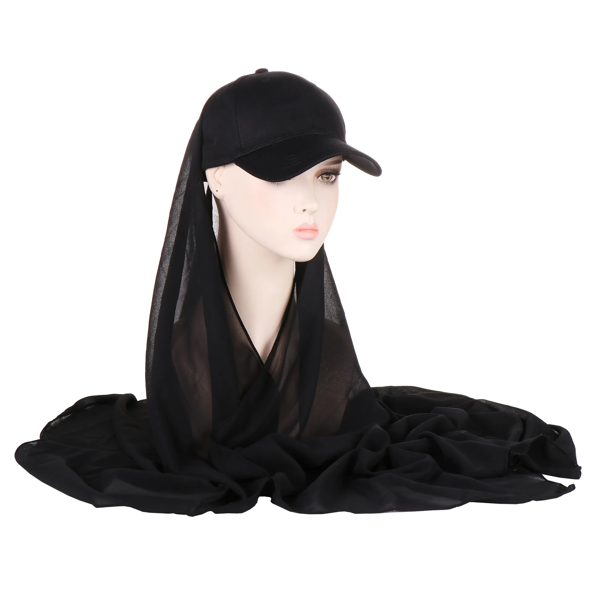 Femmes Chapeau Musulman Hijab Casquette De Baseball Turban Chapeau Foulard F