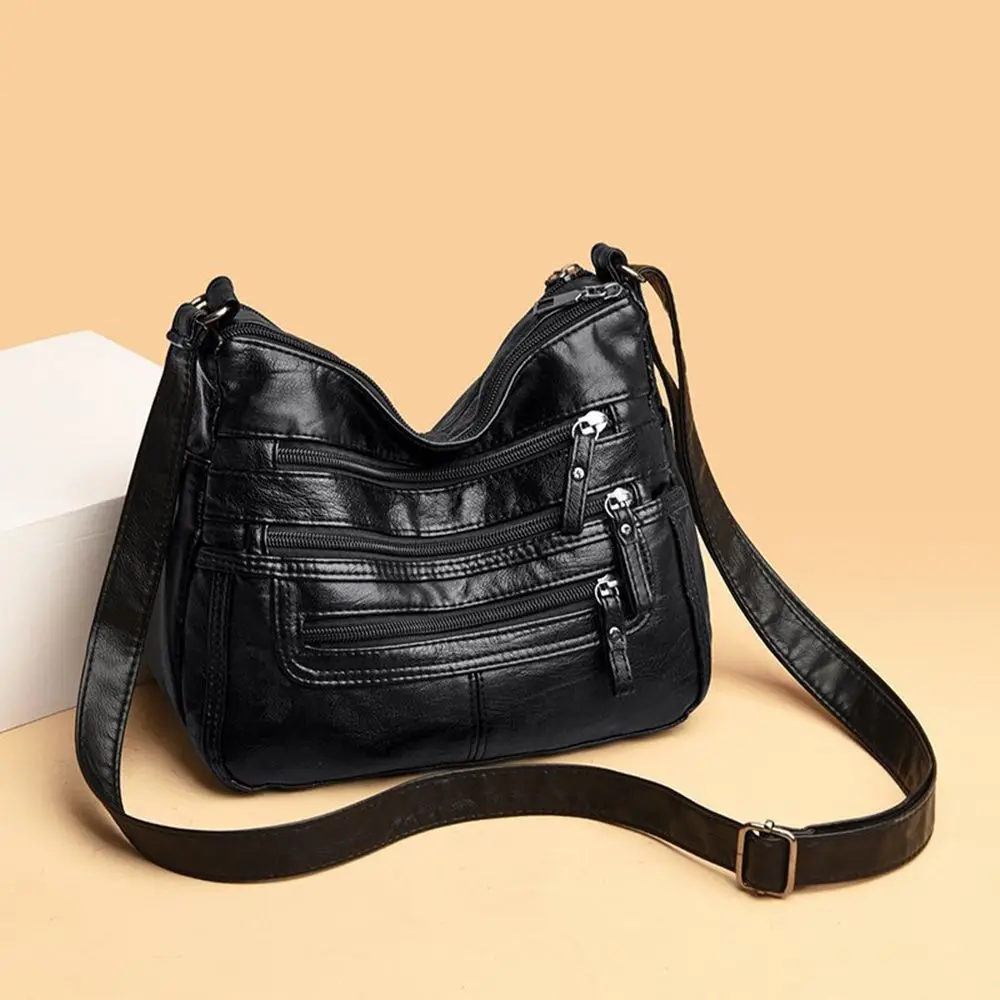 Women's Soft Leather Shoulder Bags 2022 High Quality Multi Layer