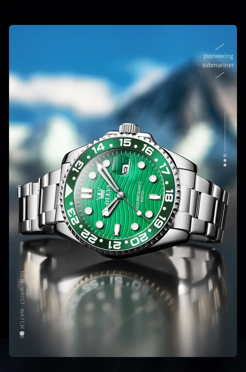 Display image of OLEVS men's quartz watch