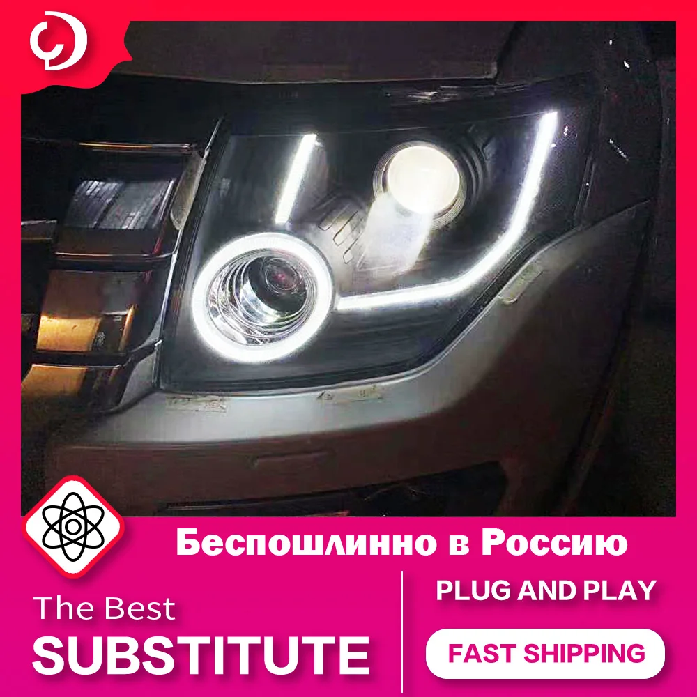 

Автомобильные фары AKD для Mitsubishi PAJERO V93 V97 2006-2020, светодиодные фары DRL, передняя лампа, светодиодный проектор, автомобильные аксессуары