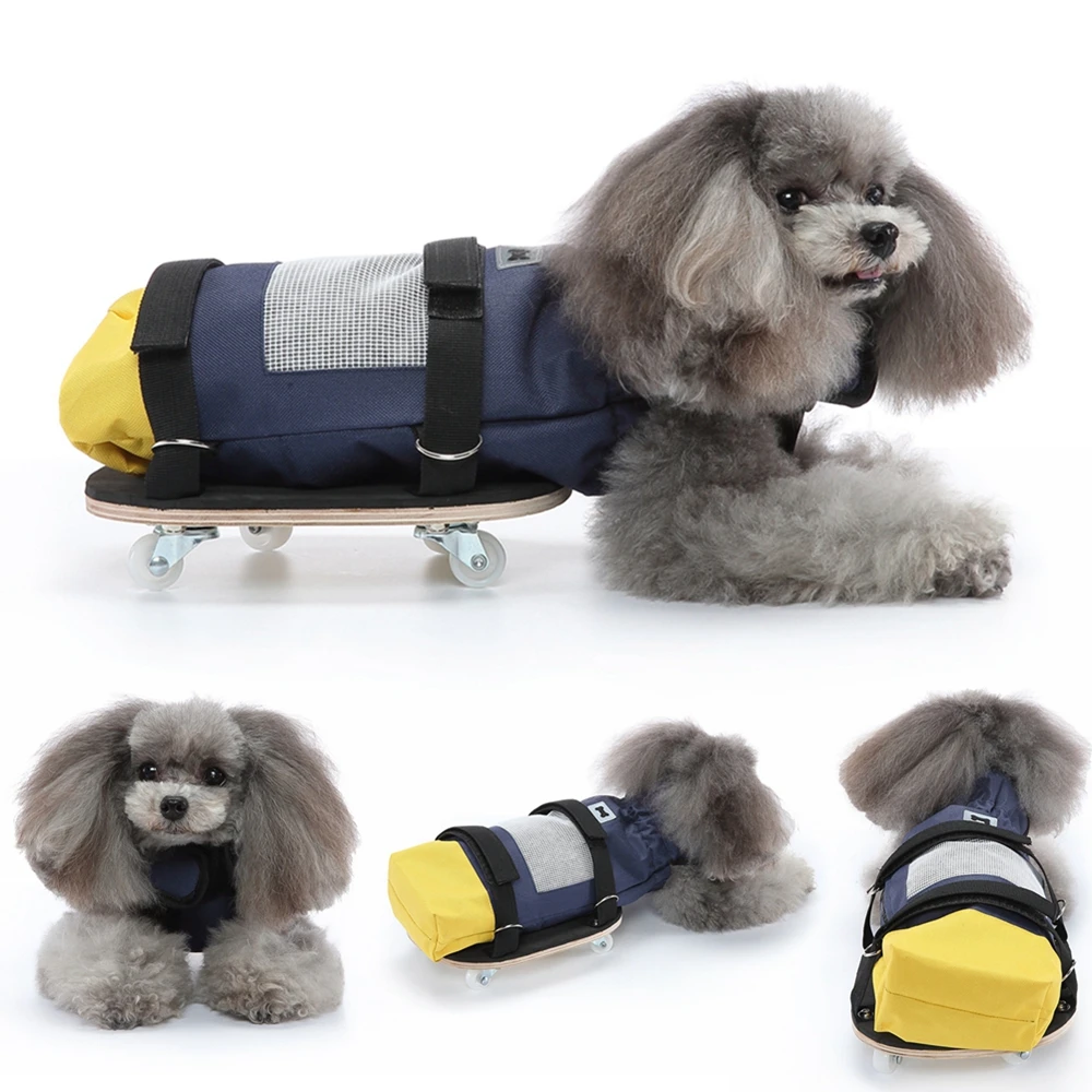 

Dog Wheelchair Help to Protect Pet Chest Limbs Breathable Comfortable Wear-Resisting Cloth Drag Bag for Paralyzed Pets Disabled