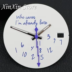 Sleek Red 28.5mm Watch Dial with Lightning Second Hands (White Blue)