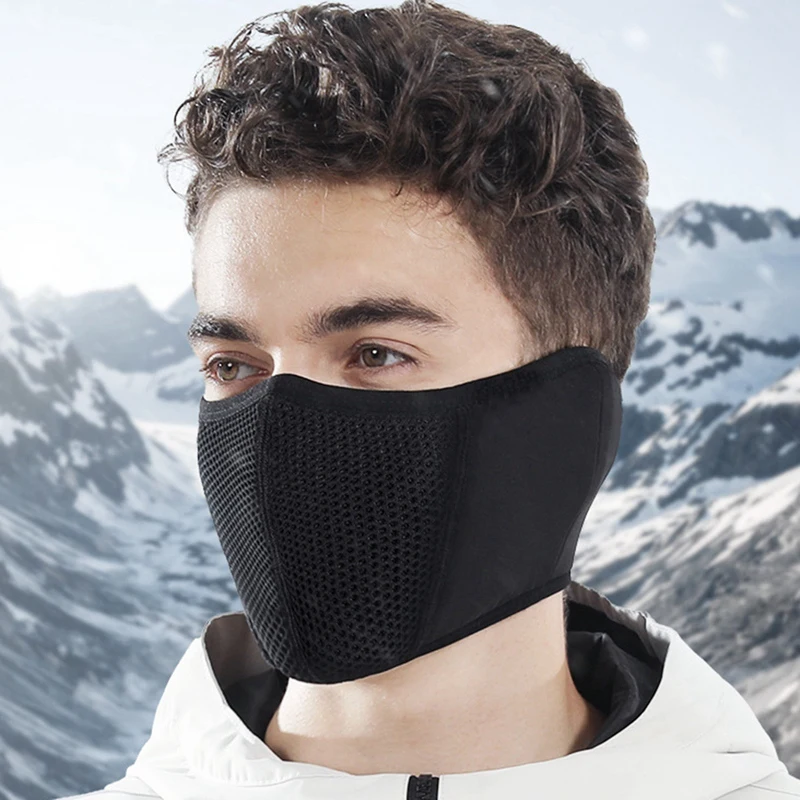 

Winter Face Cover Ear Protection Warmth Fleece Windproof Men Women Anti Dust Sports Cycling Skiing Face Thermal Mask Easy To Use