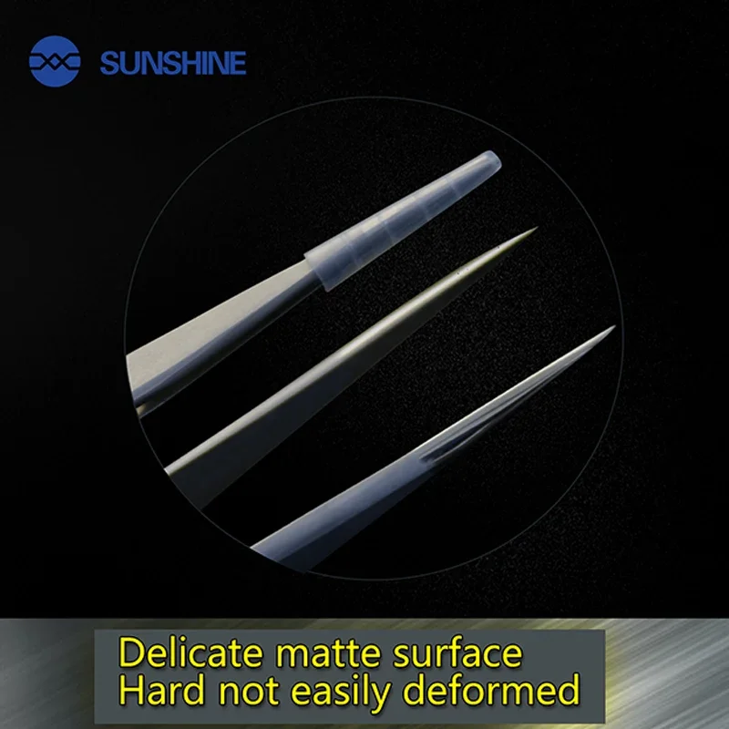 SUNSHINE ST-14K SUNSHINE ST-14K Tweezers ultra-precision straight tweezers With Holes Anti-Static Maintenance Tool For Repair