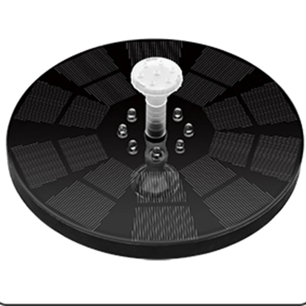 태양열 조류 목욕 분수, 1600mAh 배터리, 태양열 구동 물 분수 펌프, 색상 LED 조명 포함, 조류 목욕 연못 수영장 야외