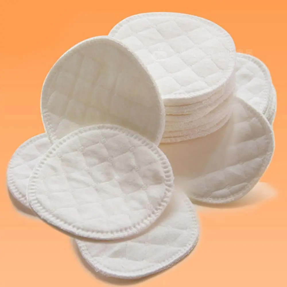 

12pcs Prevalent Breastfeeding Ecological Cotton Absorbent Maternal Mammy Anti-overflow Breast Pads Nursing Washable Reusable