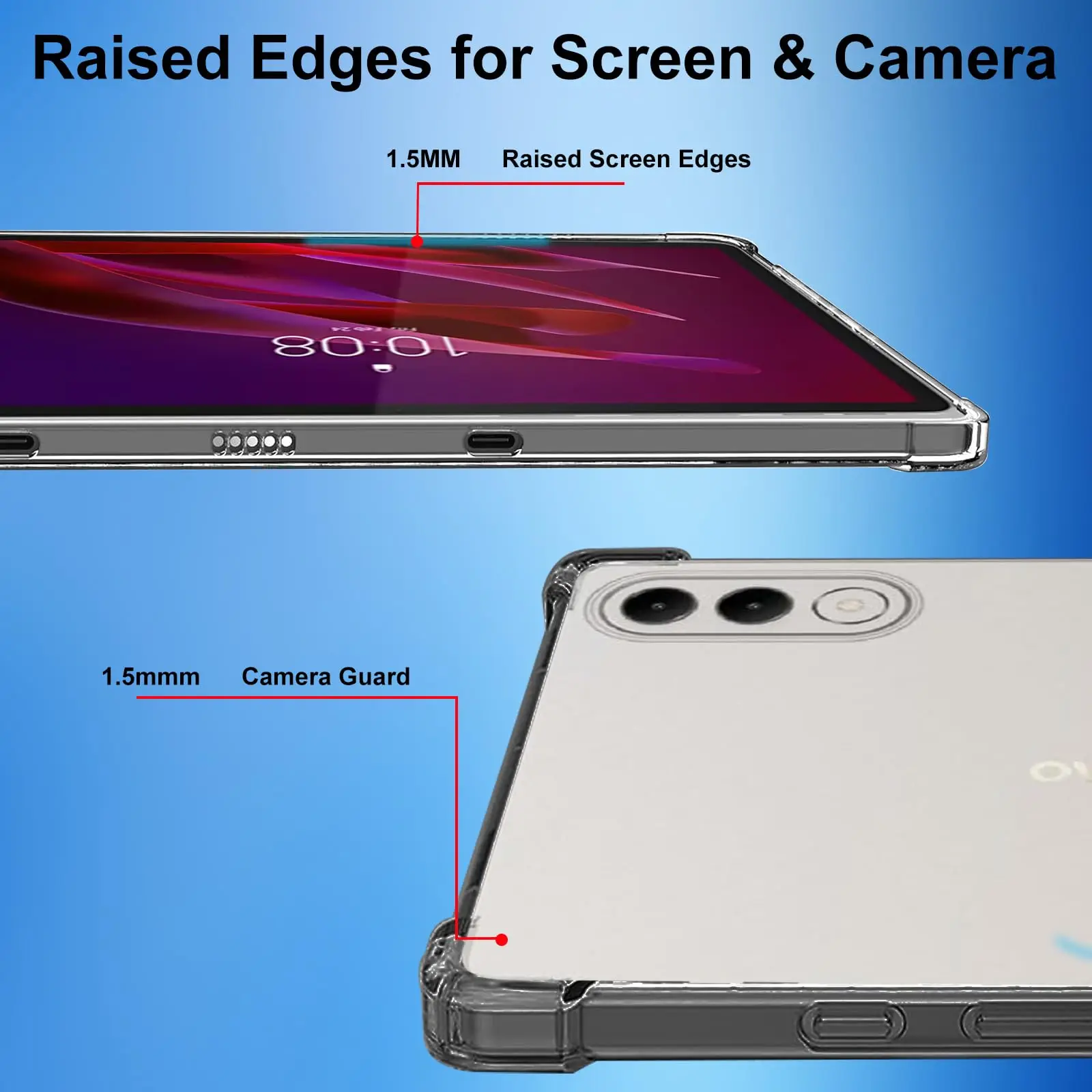 Clear Soft TPU Slim Lightweight Anti-Fall Back Cover Shell